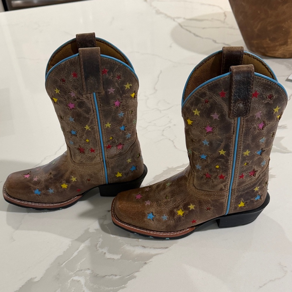 Dan Post Kids Brown Star Boots - Picture 2 of 5